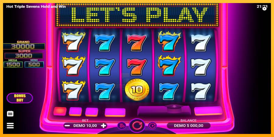 Hot Triple Sevens Hold & Win gaming machine for money, picture 2