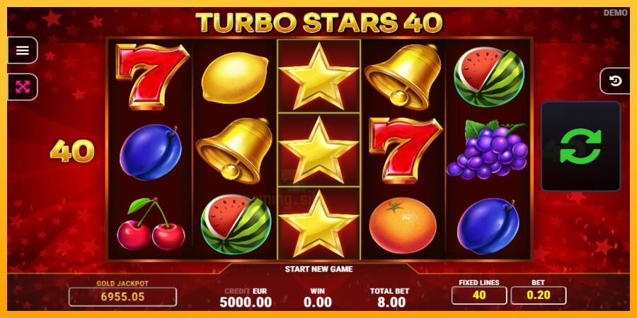 Turbo Stars 40 gaming machine for money, picture 1