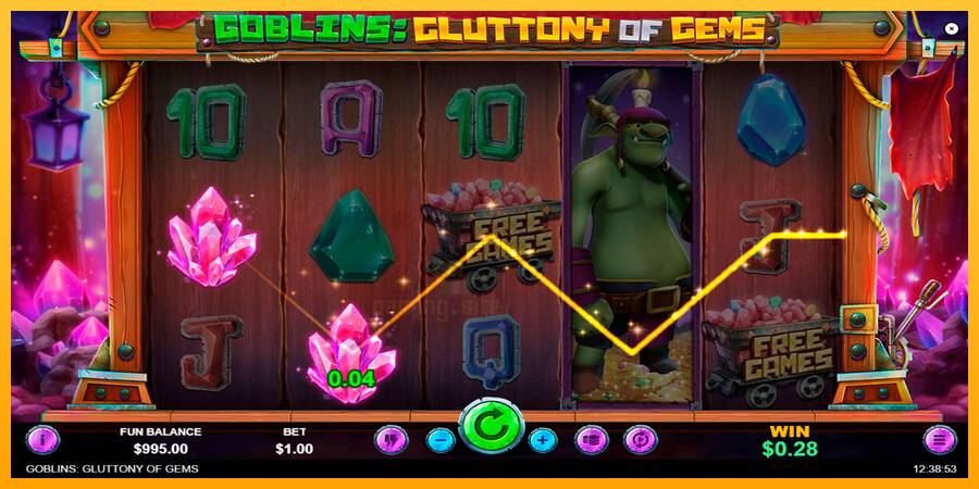 Goblins Gluttony of Gems gaming machine for money, picture 3