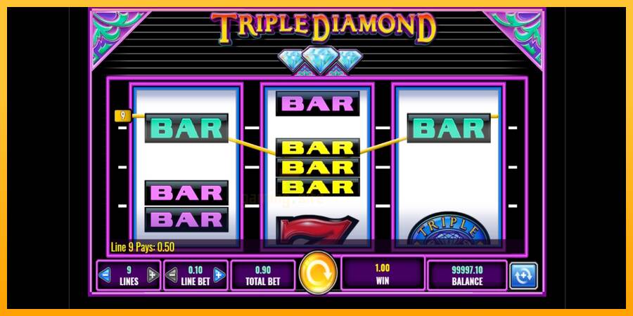 Triple Diamond gaming machine for money, picture 2