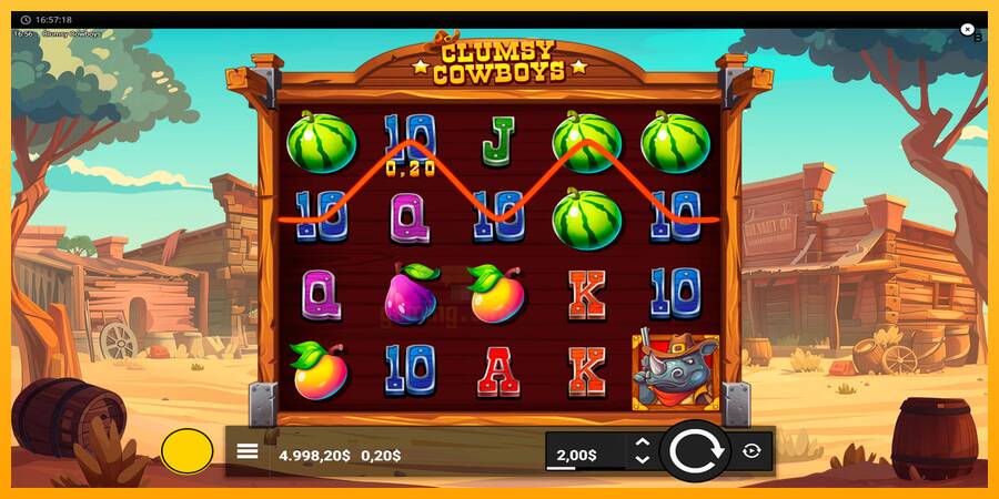 Clumsy Cowboys gaming machine for money, picture 2