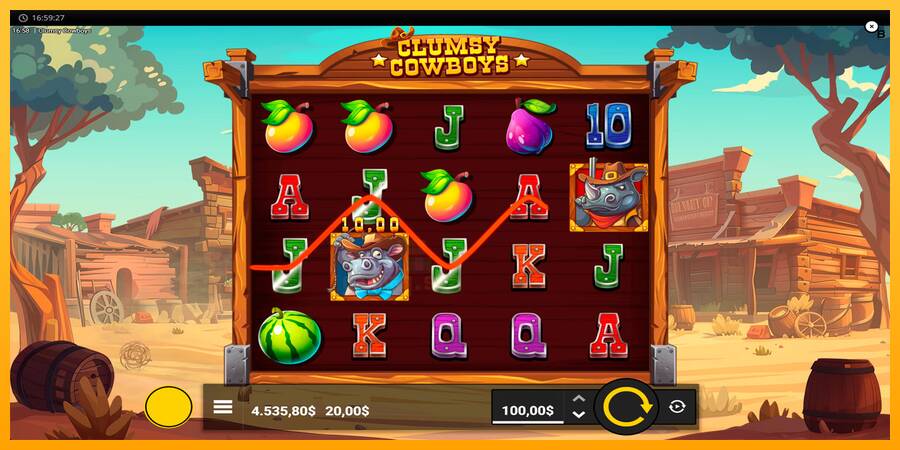 Clumsy Cowboys gaming machine for money, picture 7