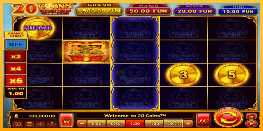 20 Coins Halloween Jackpots gaming machine for money, picture 1