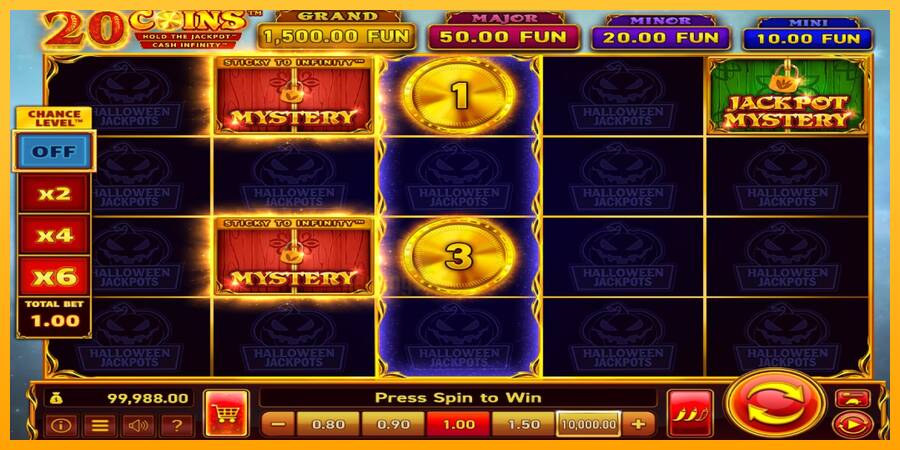 20 Coins Halloween Jackpots gaming machine for money, picture 3