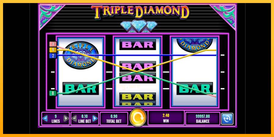 Triple Diamond gaming machine for money, picture 3