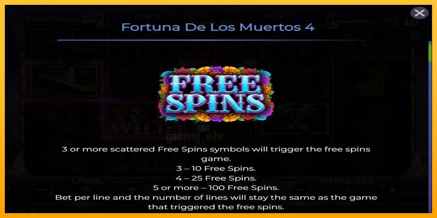 Fortuna De Los Muertos 4 gaming machine for money, picture 4