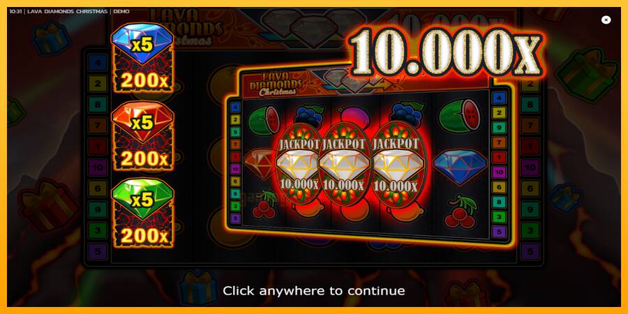 Lava Diamonds Christmas gaming machine for money, picture 1