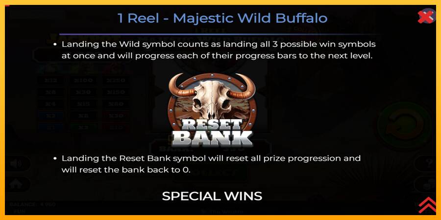 1 Reel Majestic Wild Buffalo gaming machine for money, picture 7