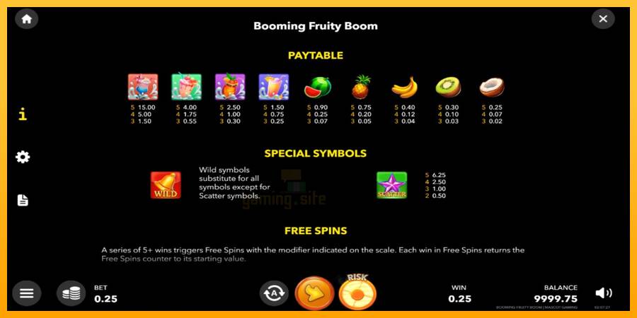 Booming Fruity Boom gaming machine for money, picture 5