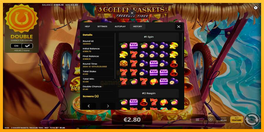 3 Golden Baskets: Treasure Tides gaming machine for money, picture 5