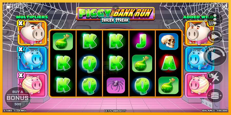 Piggy Bank Run - Shriek Streak gaming machine for money, picture 1