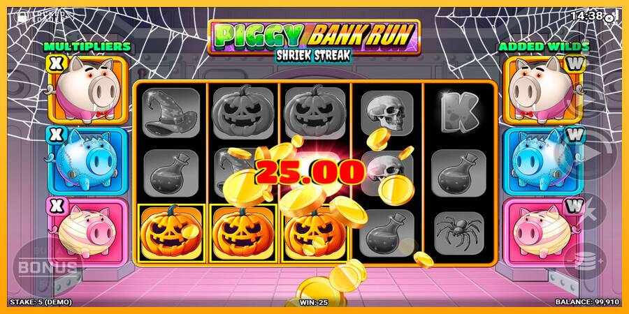 Piggy Bank Run - Shriek Streak gaming machine for money, picture 2