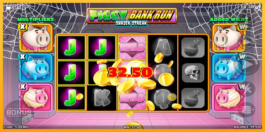 Piggy Bank Run - Shriek Streak gaming machine for money, picture 3