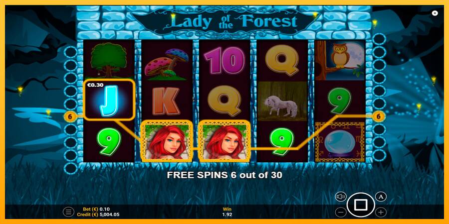 Lady of the Forest gaming machine for money, picture 4