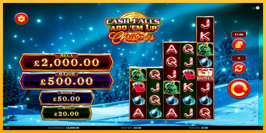 Cash Falls: Add Em Up Christmas gaming machine for money, picture 1