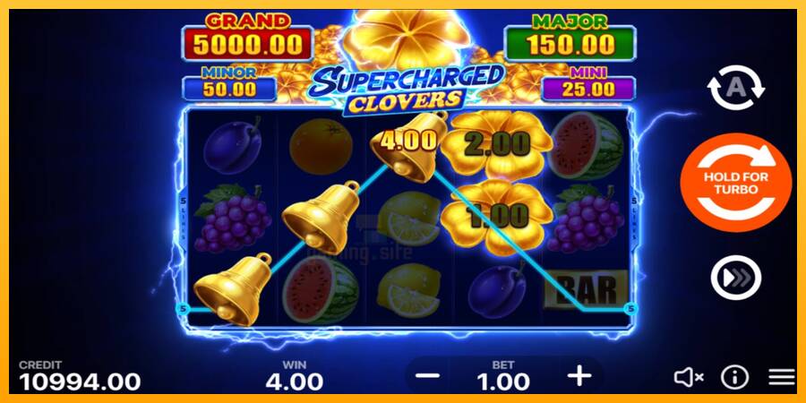 Supercharged Clovers: Hold and Win gaming machine for money, picture 2