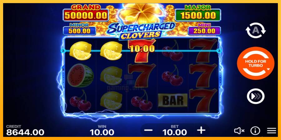 Supercharged Clovers: Hold and Win gaming machine for money, picture 3