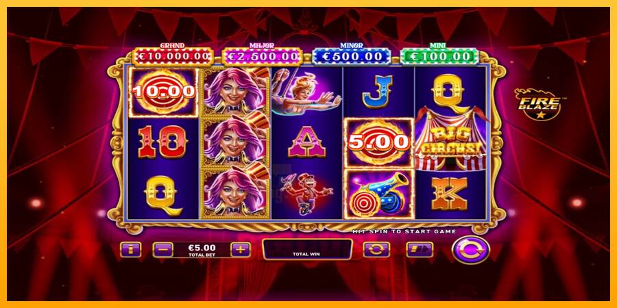 Mega Fire Blaze: Big Circus gaming machine for money, picture 3