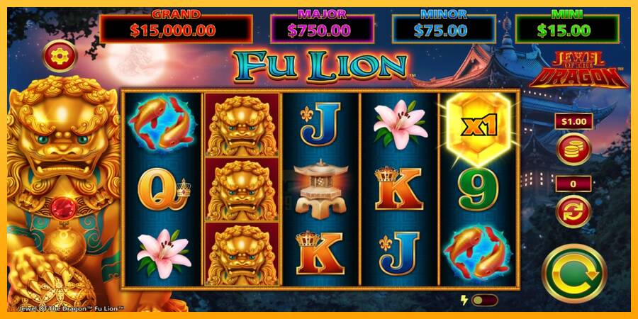 Jewel of the Dragon Fu Lion gaming machine for money, picture 1