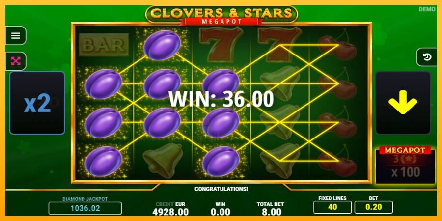 Clovers & Stars gaming machine for money, picture 3