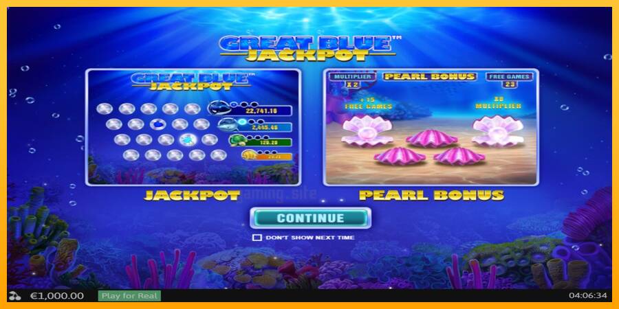 Great Blue Jackpot gaming machine for money, picture 1