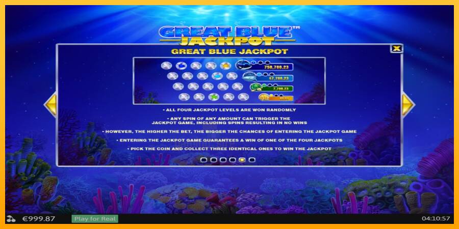 Great Blue Jackpot gaming machine for money, picture 7