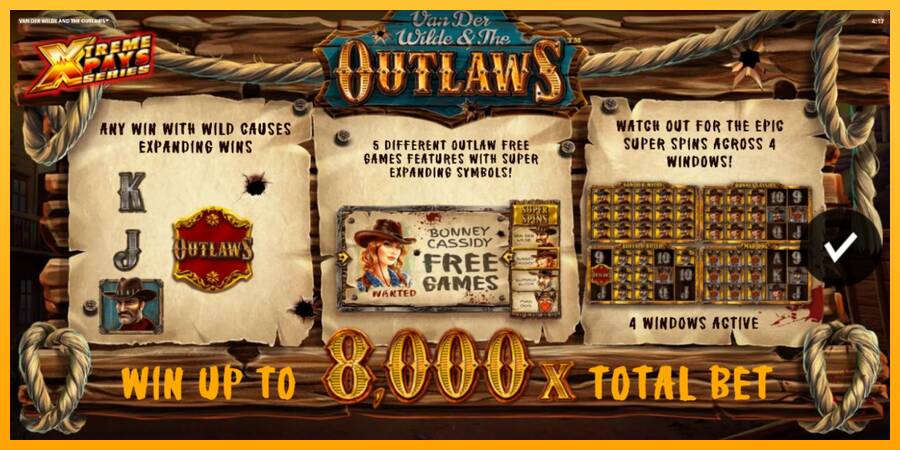 Van der Wilde and The Outlaws gaming machine for money, picture 1