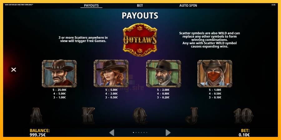 Van der Wilde and The Outlaws gaming machine for money, picture 4